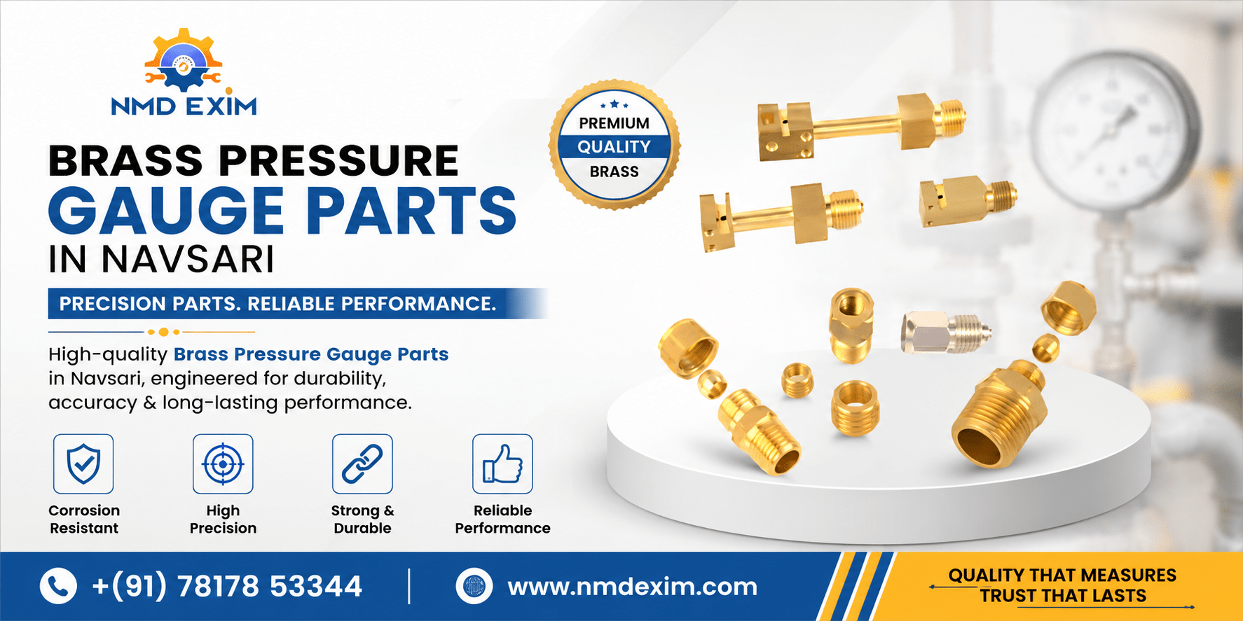 Brass Pressure Gauge Parts in Navsari