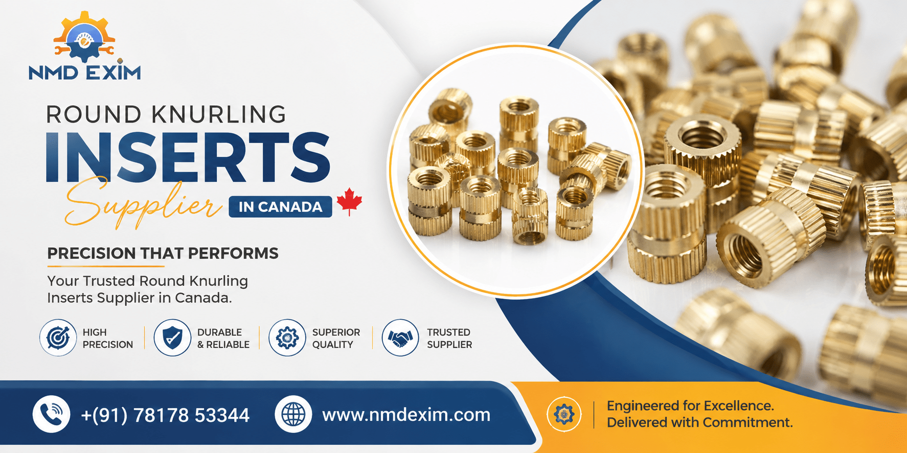 Round Knurling Inserts Supplier in Canada